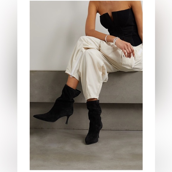 RAG & BONE
Brea suede ankle boots
$696 SIZE 6.5 NEW 
Color: Black - Picture 1 of 16